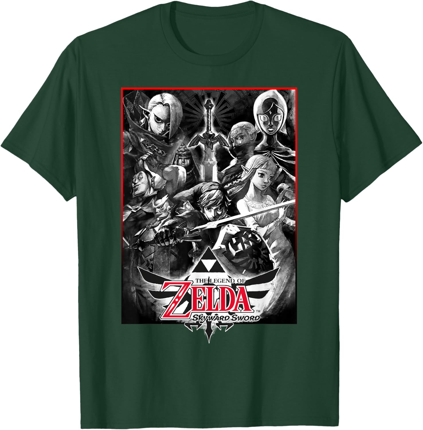 Legend of Zelda Skyward Sword Group Sketch Graphic T-Shirt - T-Shirt | Forest