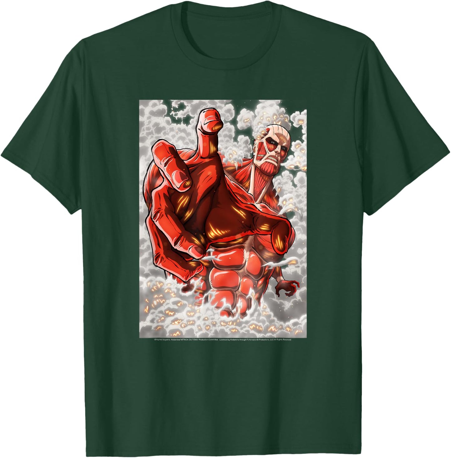 Attack on Titan Season 2 Reaching Colossal Titan Anime T-Shirt - T-Shirt | Forest