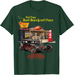 Vintage Rat Rod T Shirt Pinup Girl T-Shirt - T-Shirt | Forest