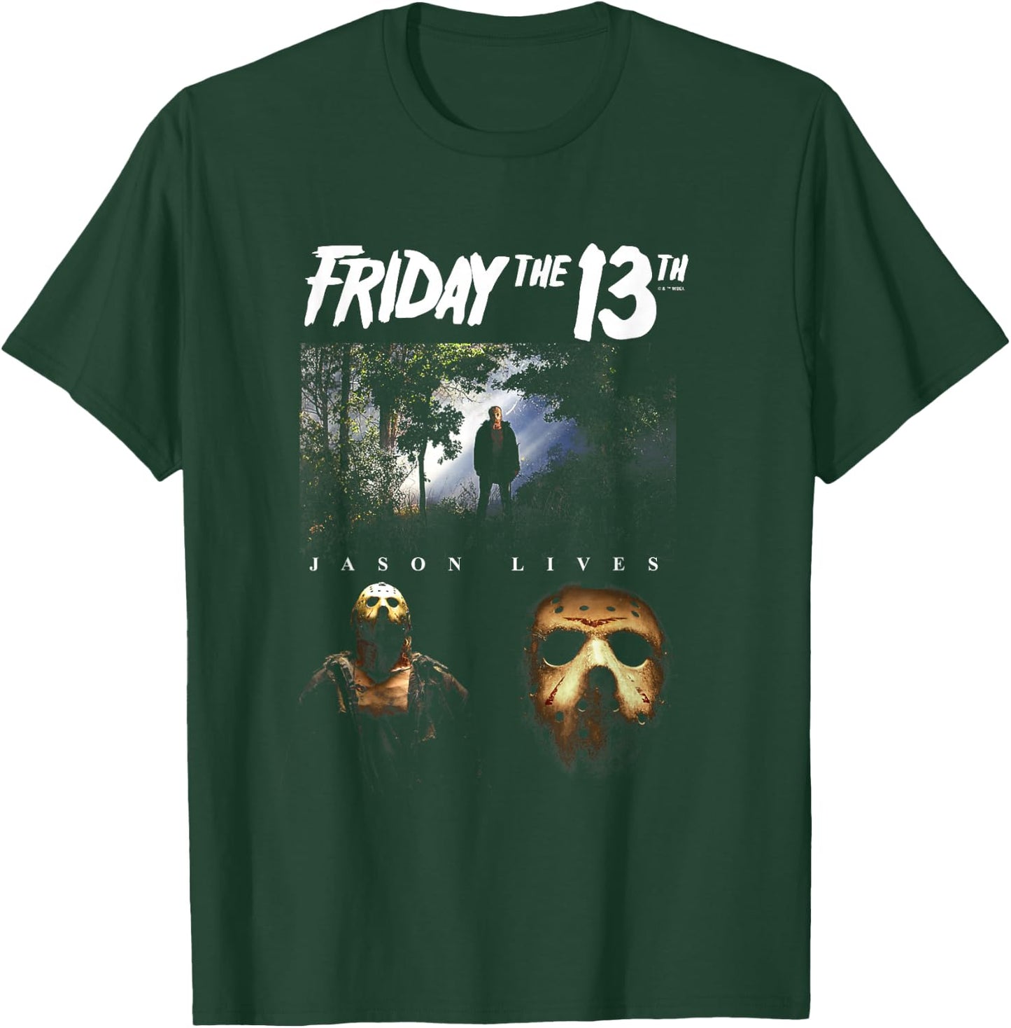 Friday The 13th Iconic Jason Voorhees Lives Big Chest Poster T-Shirt - T-Shirt | Forest