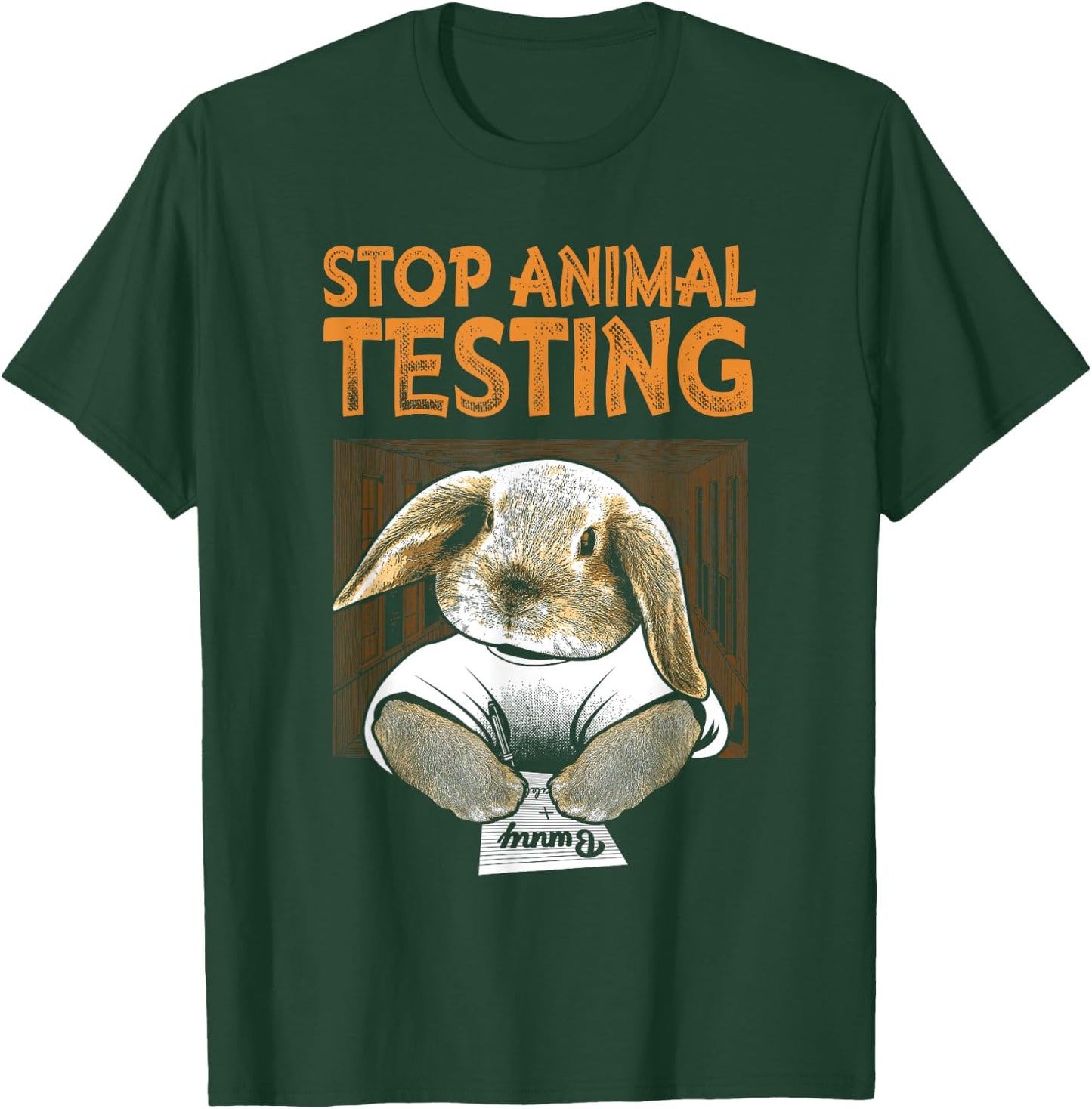 Bunny Shirt Stop Animal Testing T-Shirt - T-Shirt | Forest