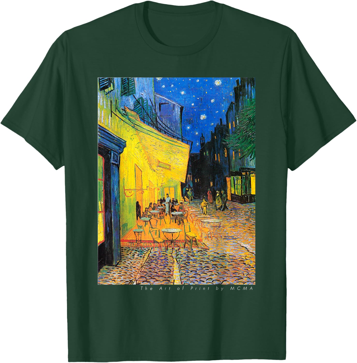 Cafe Terrace at Night, Van Gogh, Art Print T-Shirt - T-Shirt | Forest