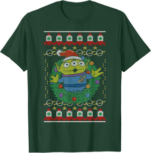 Disney Pixar Toy Story Alien Greetings Ugly Christmas Style T-Shirt - T-Shirt | Forest