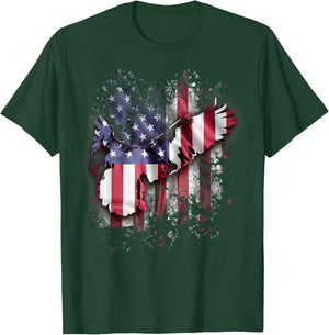 Eagle And American Flag Gorgeous Vintage 4th July T-Shirt - T-Shirt | Forest
