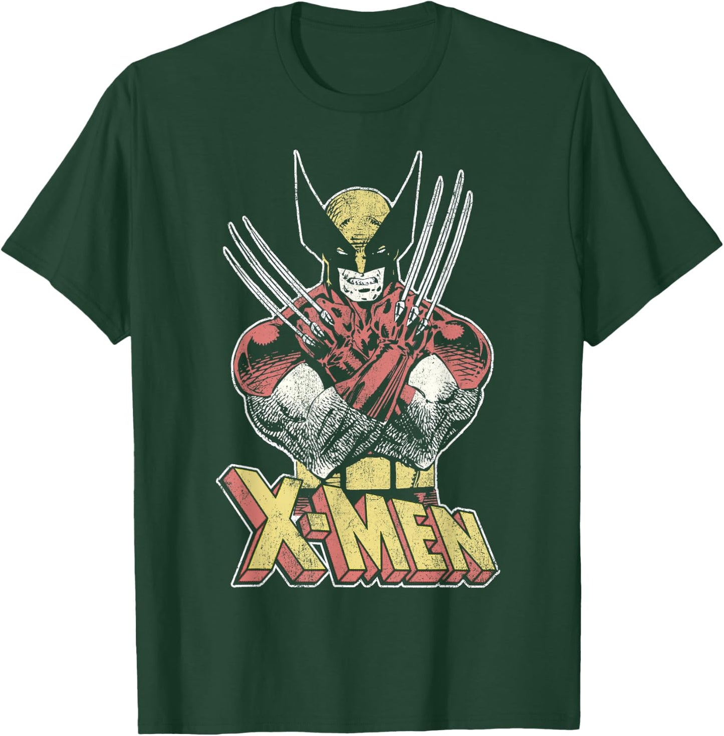 Marvel X-Men Wolverine Classic Comic Vintage Graphic T-Shirt - T-Shirt | Forest