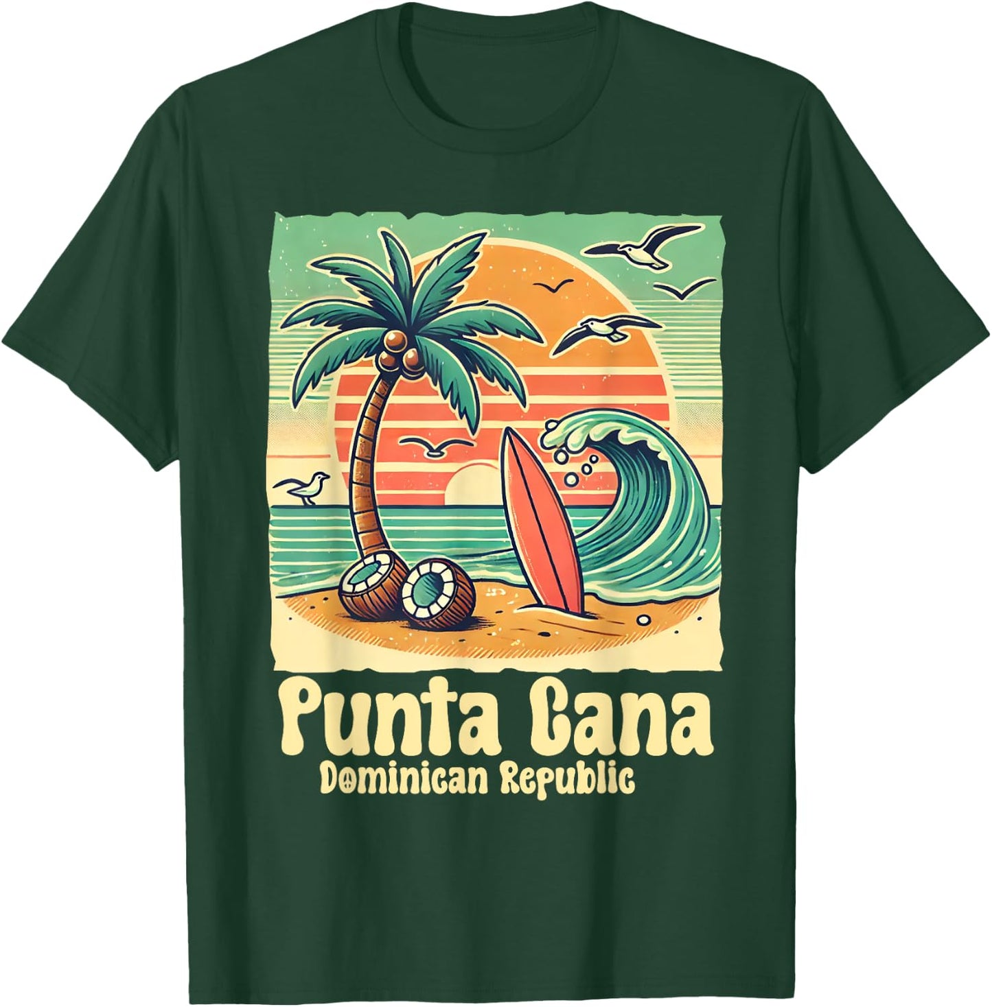 Punta Cana Dominican Republic RD Souvenir Vacation Travel T-Shirt - T-Shirt | Forest