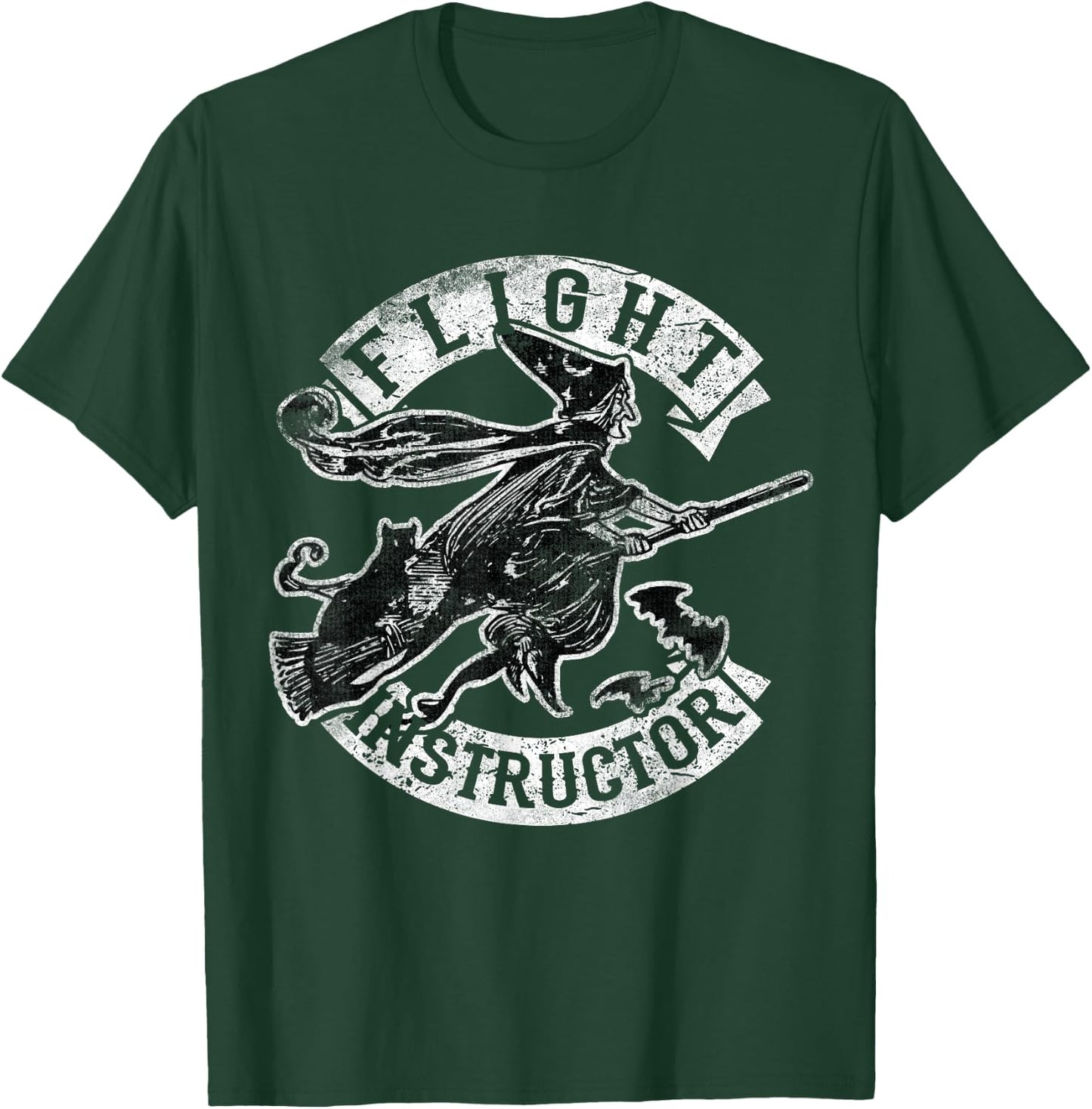 Flight Instructor Funny Halloween Witch Costume Gift T-Shirt - T-Shirt | Forest