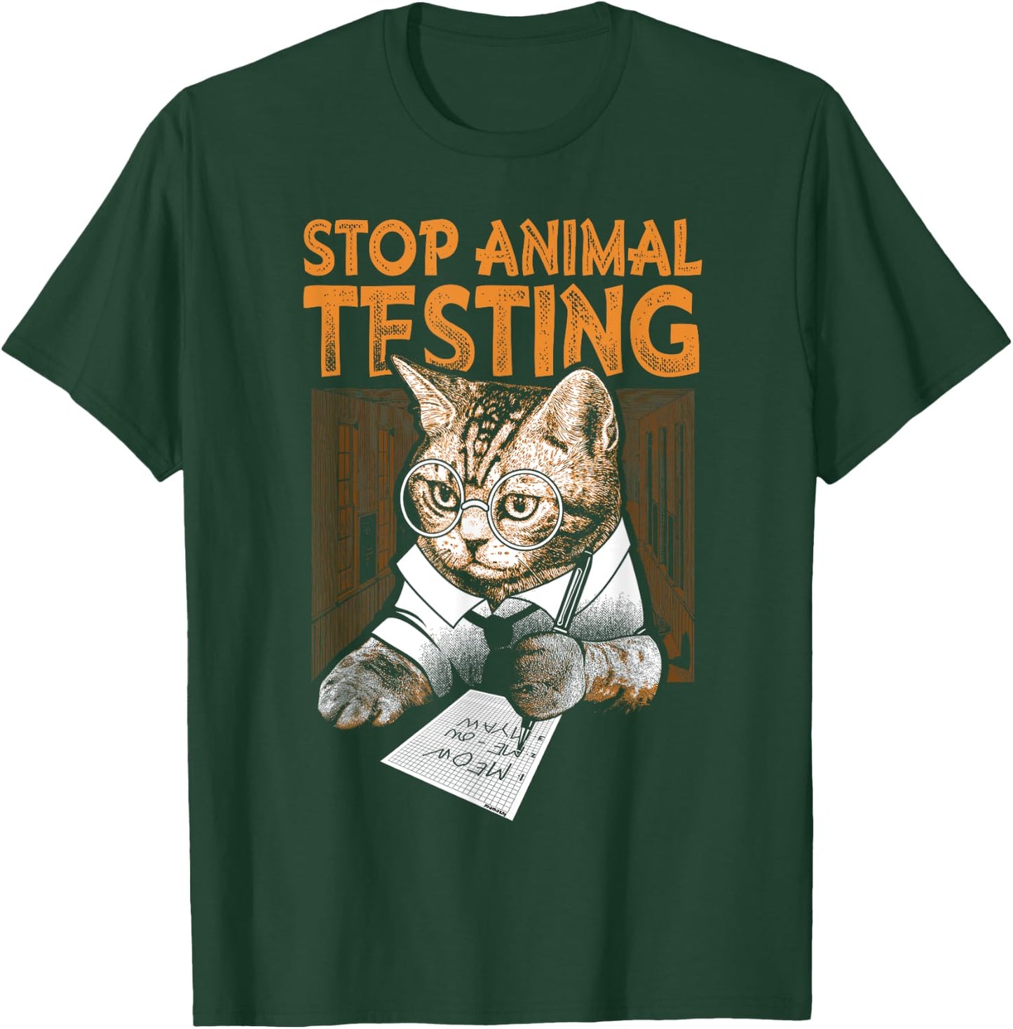 Stop Animal Testing Kitten Shirt T-Shirt - T-Shirt | Forest