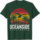 Oceanside California CA Vintage Retro Distressed Style T-Shirt - T-Shirt | Forest
