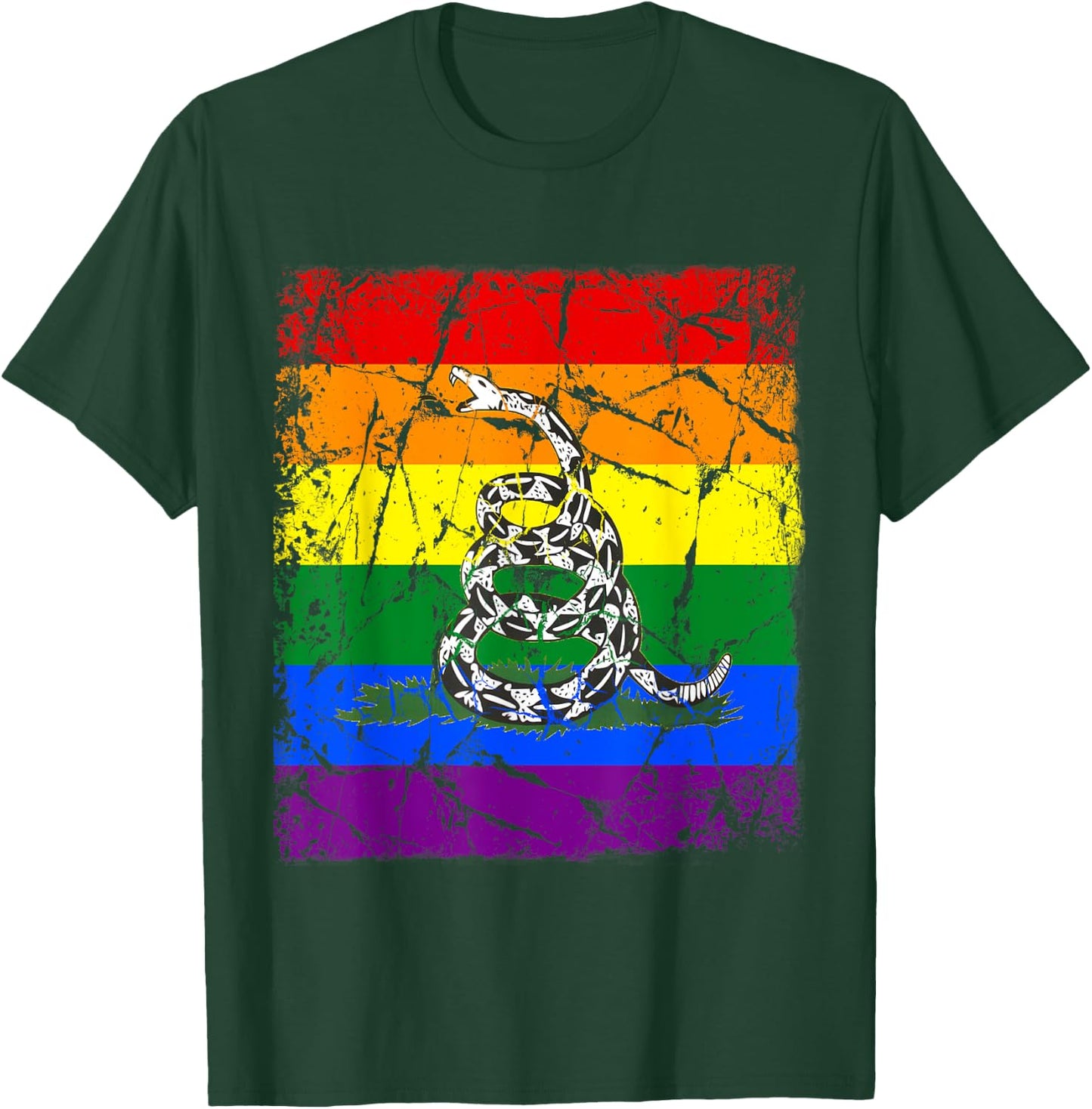 Gay Pride Gun Owner Don't Tread On Me T-Shirt - T-Shirt | Forest
