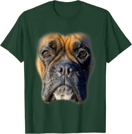 Animal Lover Gift Boxer Face Funny Dog Lovers T-Shirt - T-Shirt | Forest