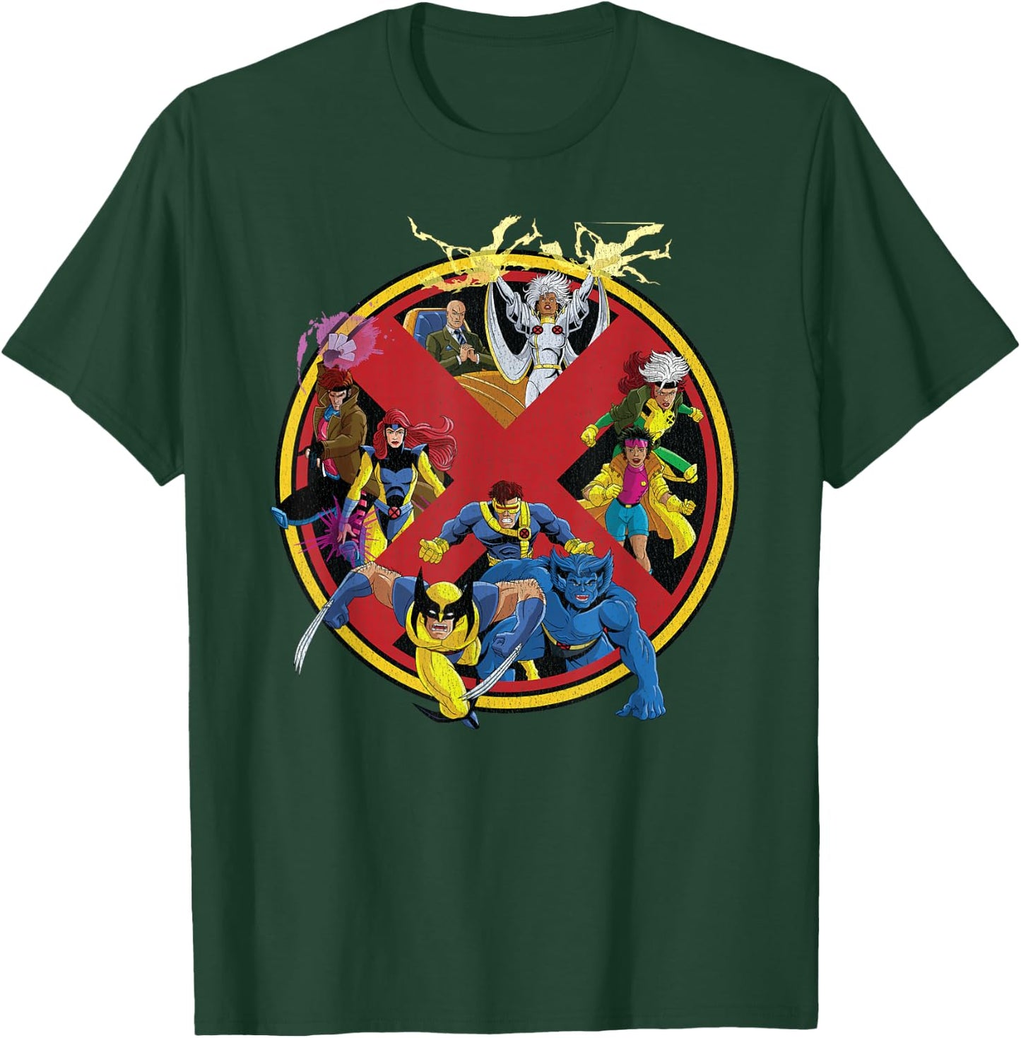 Marvel X-Men Animated Series Logo Retro 90s T-Shirt - T-Shirt | Forest