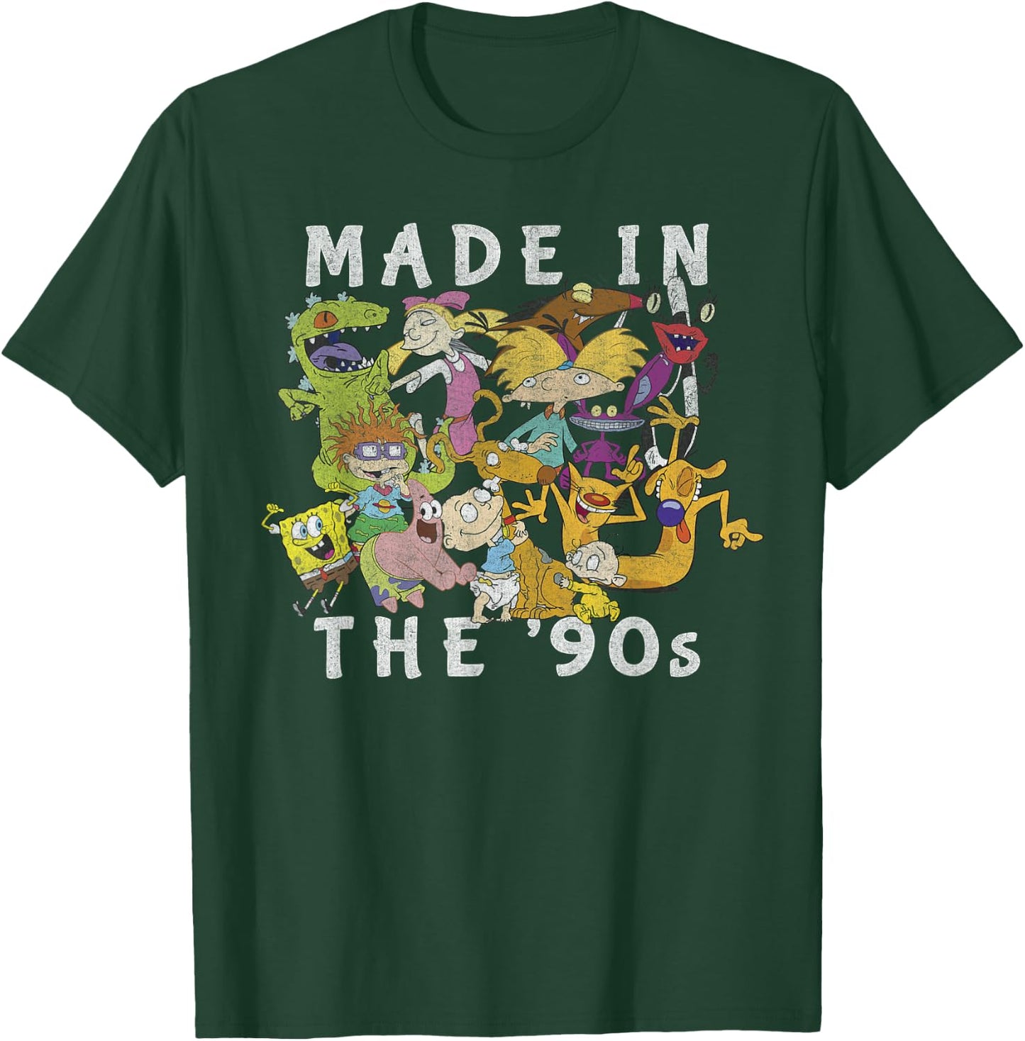 Nickelodeon Made in The 90's Faded Character Collage T-Shirt - T-Shirt | Forest