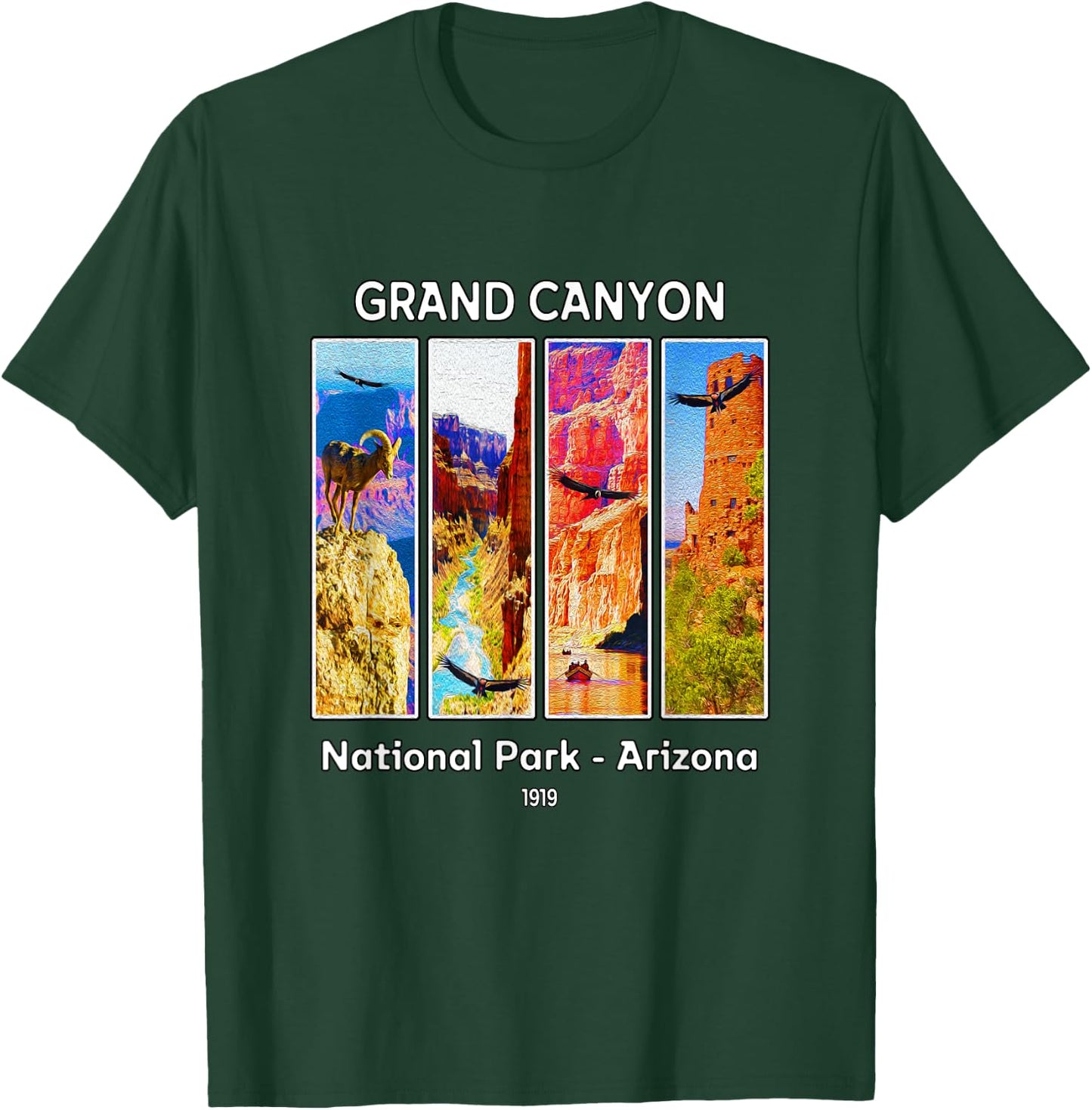 Grand Canyon National Park Arizona California Condors T-Shirt - T-Shirt | Forest