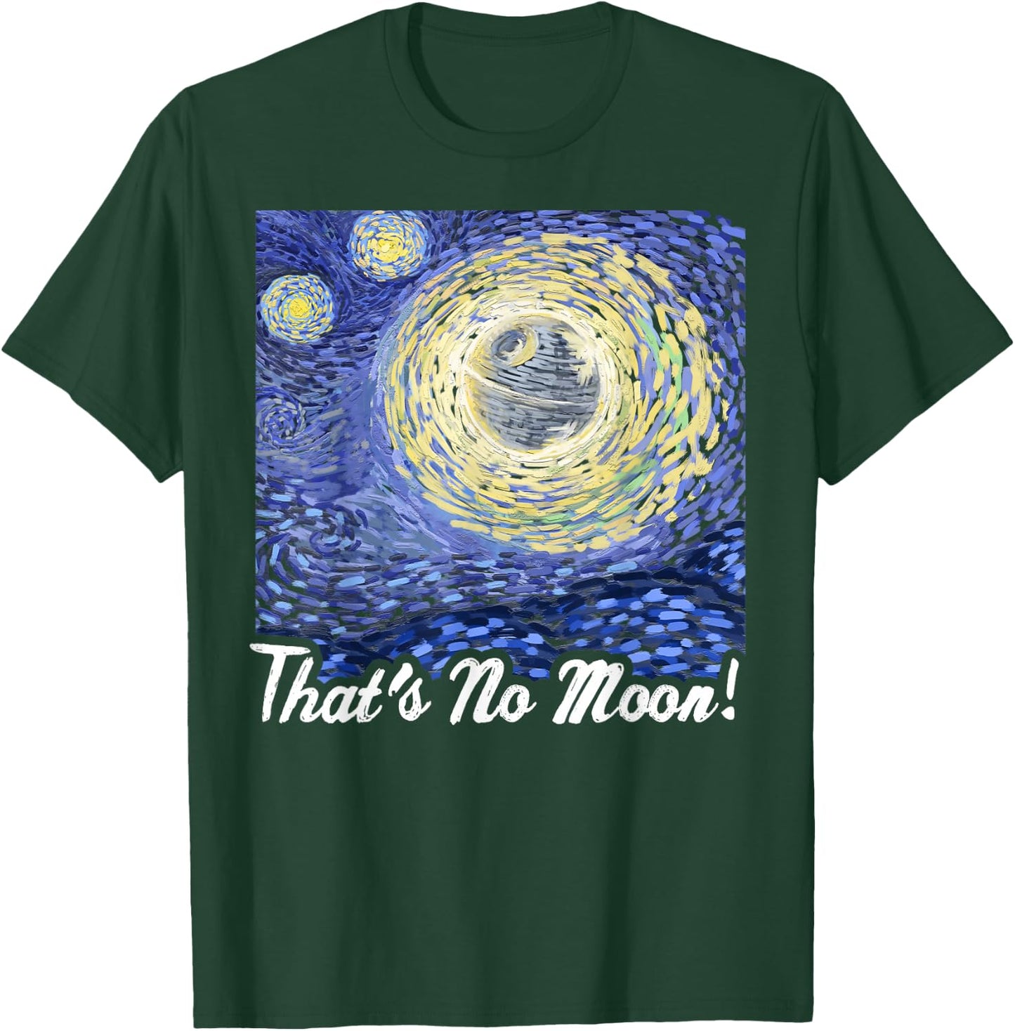 Star Wars Death Starry Night That's No Moon! Graphic T-Shirt - T-Shirt | Forest