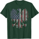 Retro Fade Polish American Flag Eagle Heritage Men Women T-Shirt - T-Shirt | Forest