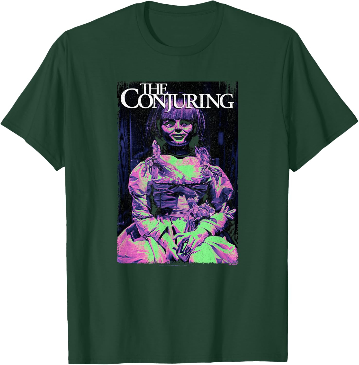 The Conjuring Iconic Annabelle Doll Distressed Big Poster T-Shirt - T-Shirt | Forest