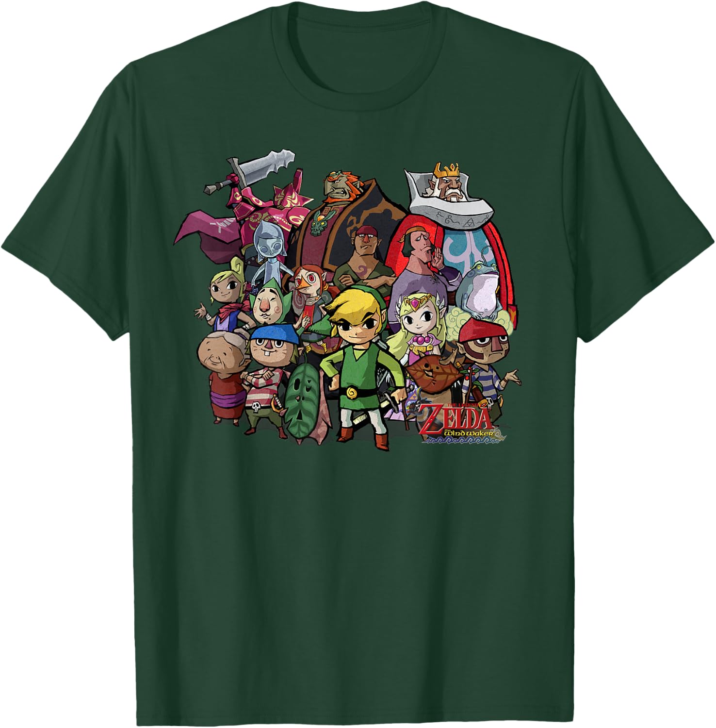 Nintendo Zelda The Windwaker Group Shot Graphic T-Shirt - T-Shirt | Forest