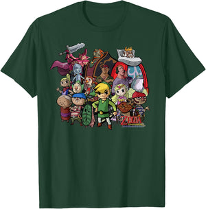 Nintendo Zelda The Windwaker Group Shot Graphic T-Shirt - T-Shirt | Forest