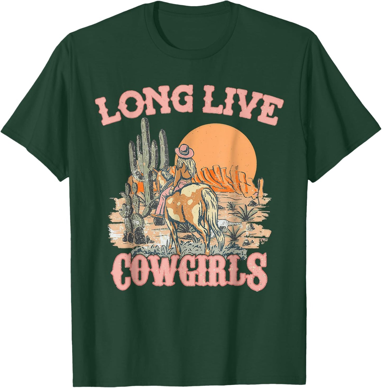 Long Live Howdy Rodeo Western Country Southern Cowgirls - Black - Women, Girls - Short Sleeve - - Size Small T-Shirt - T-Shirt | Forest