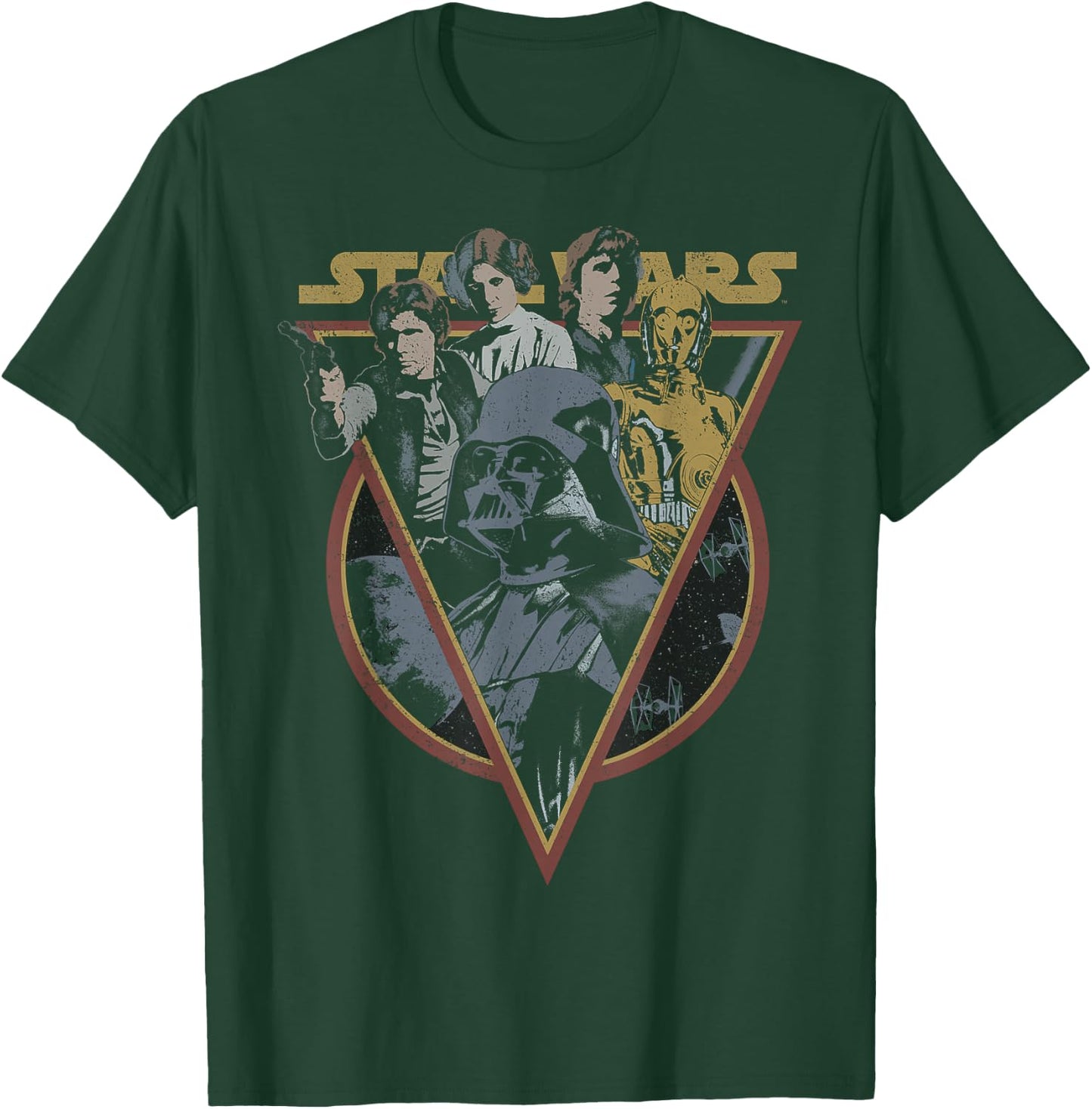 Star Wars Retro Characters Vintage Style T-Shirt - T-Shirt | Forest