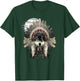 Wolf T Shirt Moon Native American Headdress Wolves Clothing T-Shirt - T-Shirt | Forest