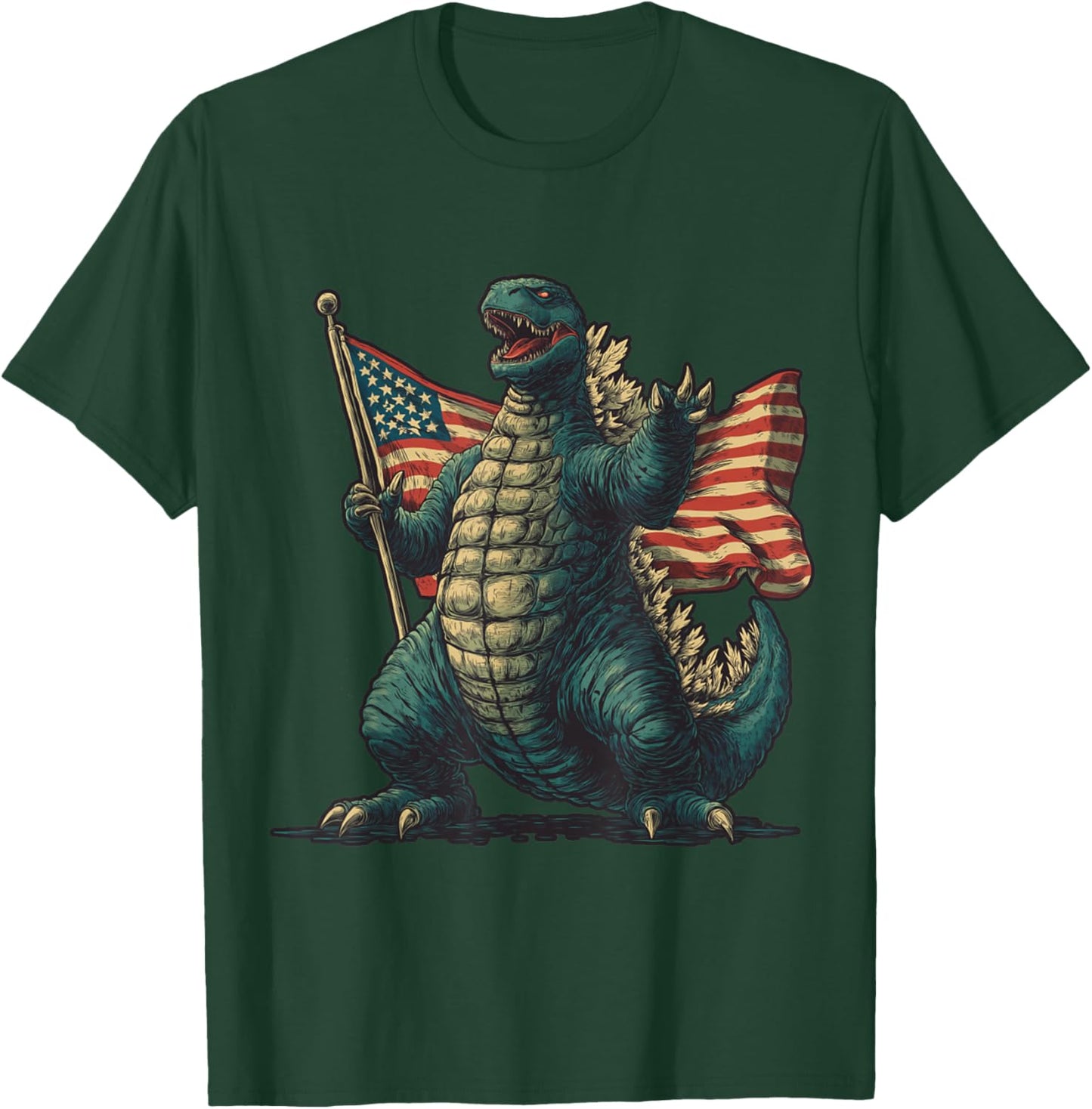 Kaiju 4th Of July T-Shirt - T-Shirt | Forest