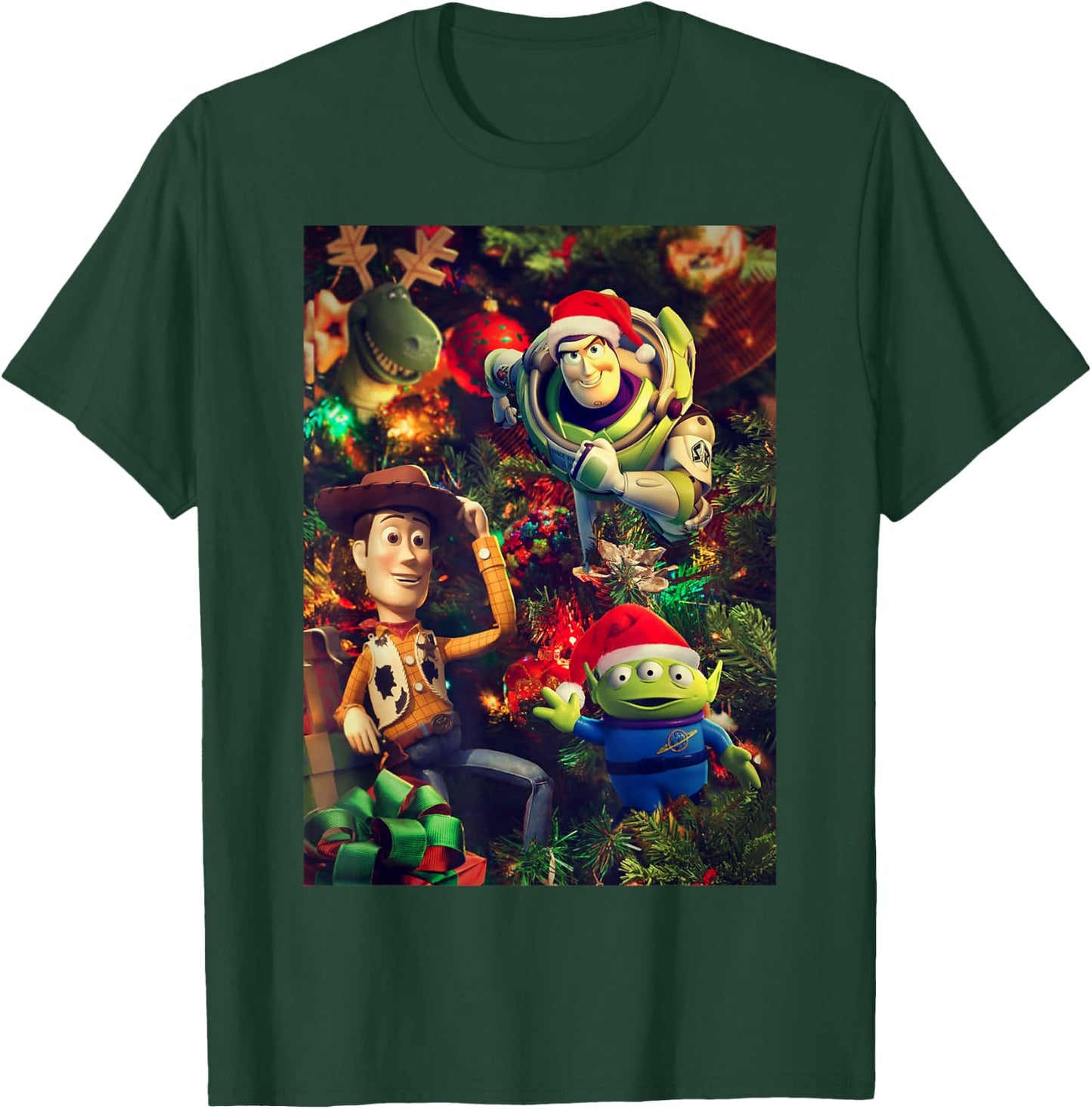 Disney Pixar Toy Story Christmas Tree Ornaments Group Shot T-Shirt - T-Shirt | Forest