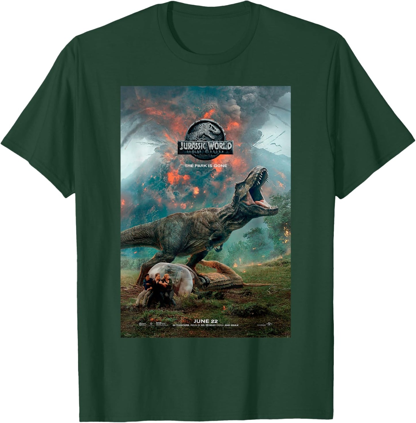 Jurassic World: Fallen Kingdom T-Rex Poster Graphic T-Shirt - T-Shirt | Forest