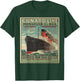 Vintage Cunard Line Poster Cruise Line Ship T-Shirt - T-Shirt | Forest