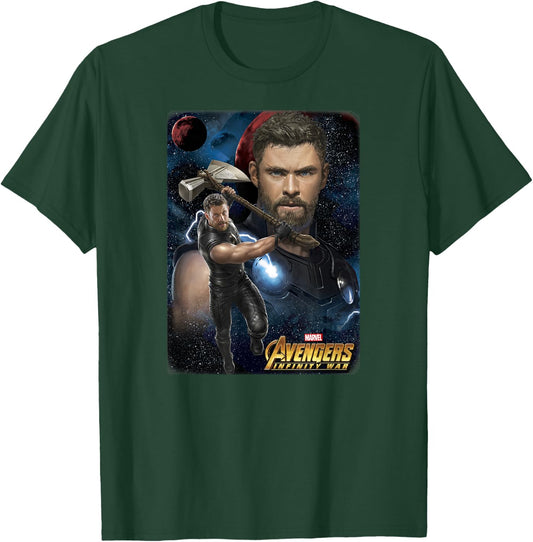 Marvel Infinity War Thor Galaxy Protector Graphic T-Shirt - T-Shirt | Forest
