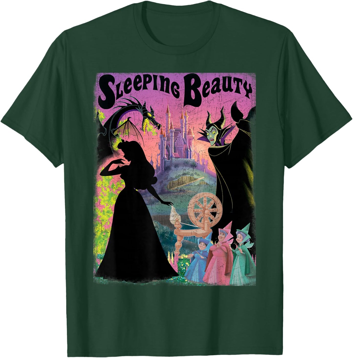 Disney Sleeping Beauty Aurora Maleficent Poster T-Shirt - T-Shirt | Forest