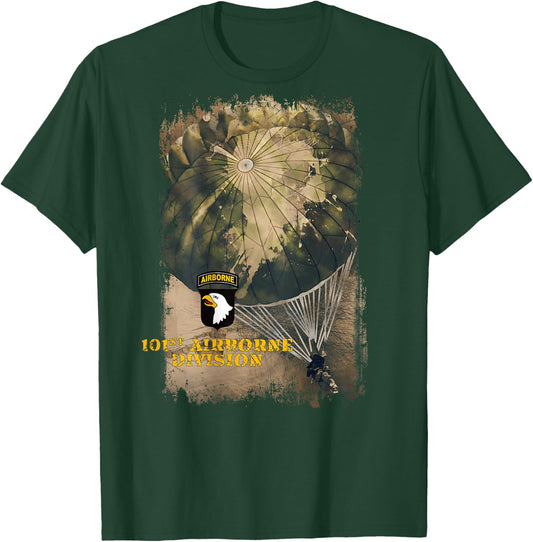 US Army 101st Airborne Division Grunge Style T-Shirt - T-Shirt | Forest