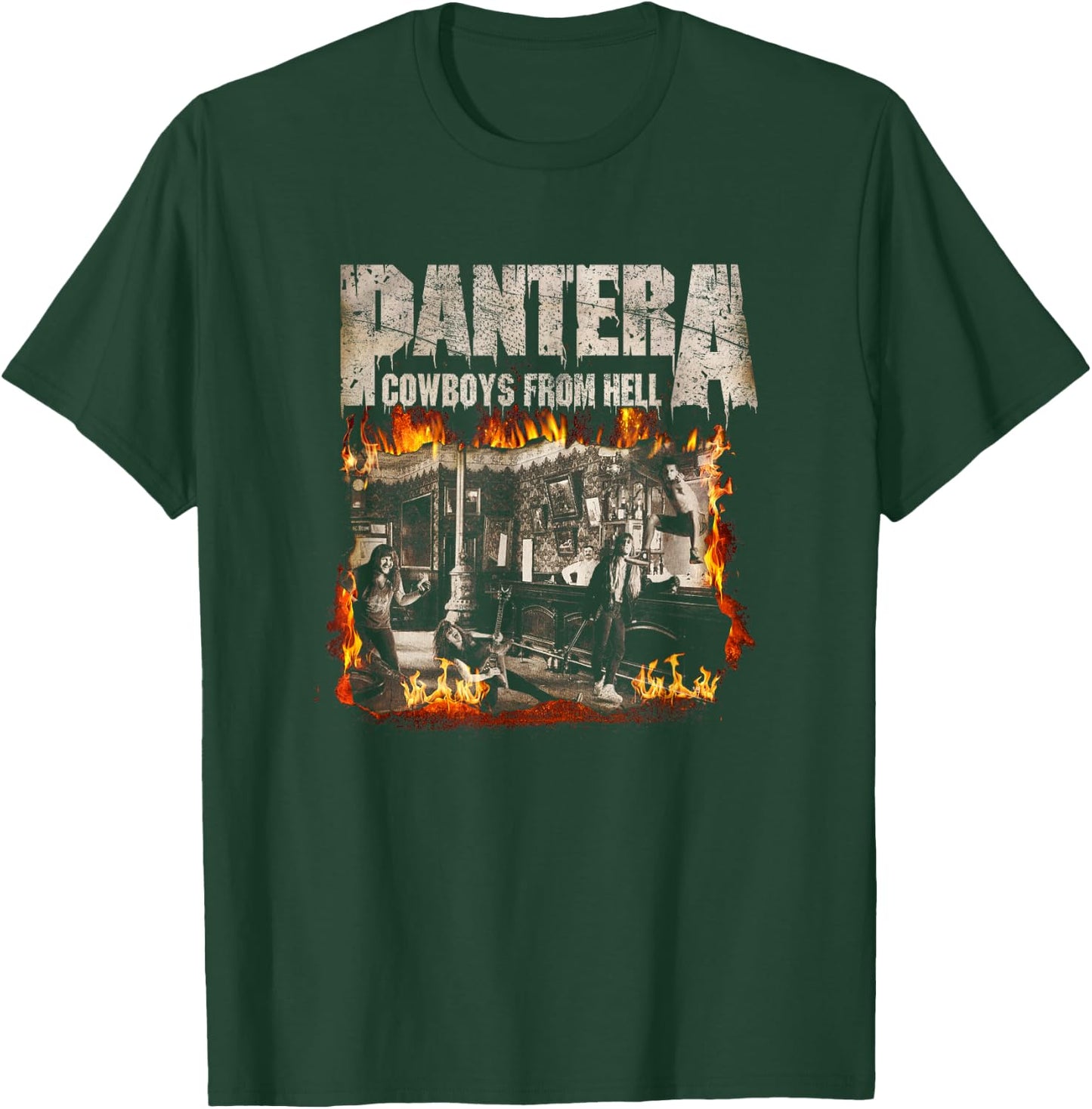 Pantera Official Cowboys From Hell Cover Fire T-Shirt - T-Shirt | Forest