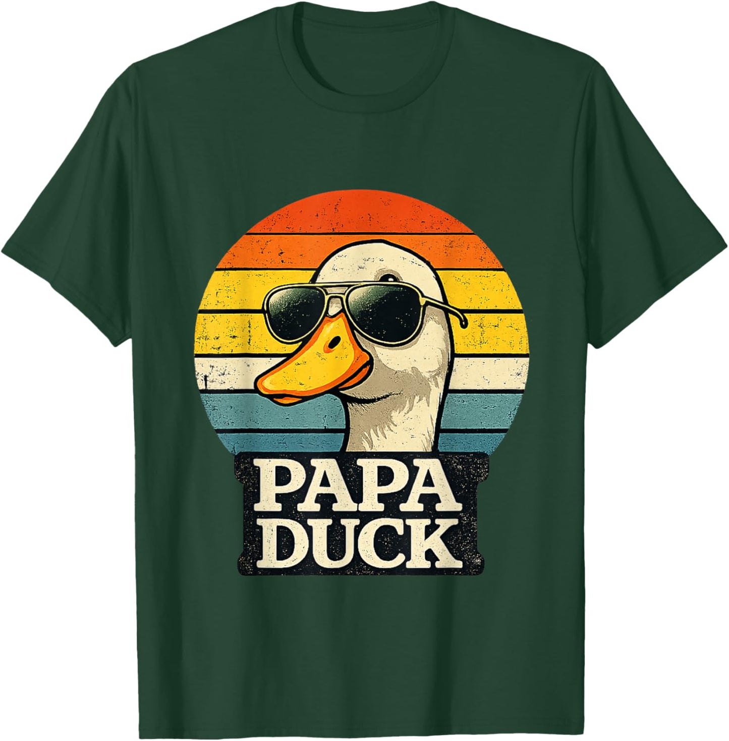 Papa Duck Cute Duck Dad Lover Quack Dad Fathers Day Goose T-Shirt - T-Shirt | Forest