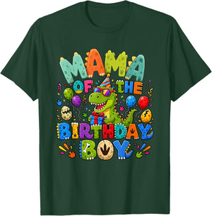 Mommy Mama of The Birthday Boy Dinosaur T-Rex T-Shirt - T-Shirt | Forest