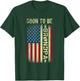 Soon To Be Grandpa American Flag Grandfather Reveal US Flag T-Shirt - T-Shirt | Forest