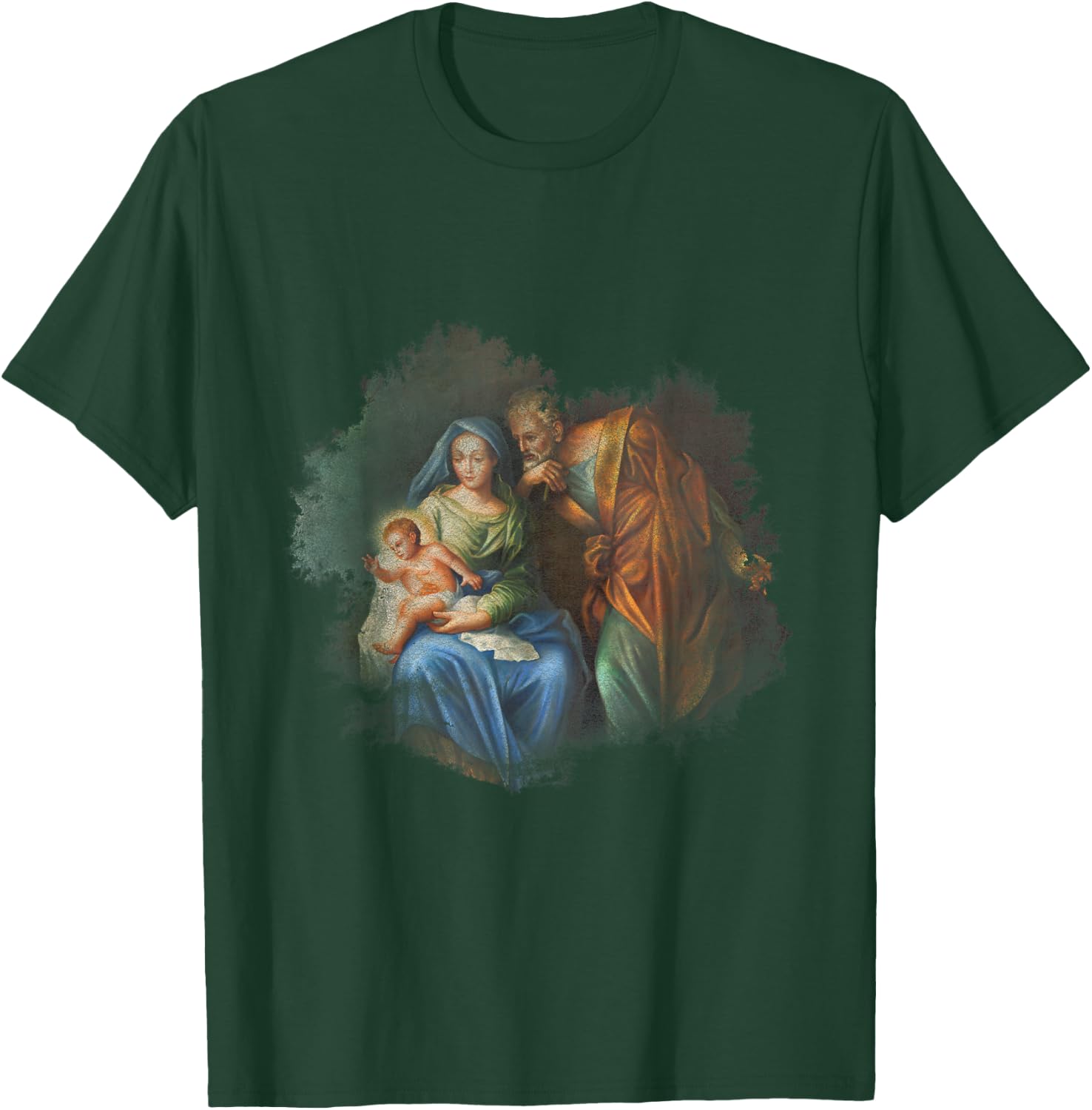 Sacred Family Virgin Mary Joseph Jesus Catholic T-Shirt - T-Shirt | Forest
