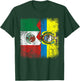 Ecuadorian Roots | Half Mexican Flags | Mexico Ecuador T-Shirt - T-Shirt | Forest