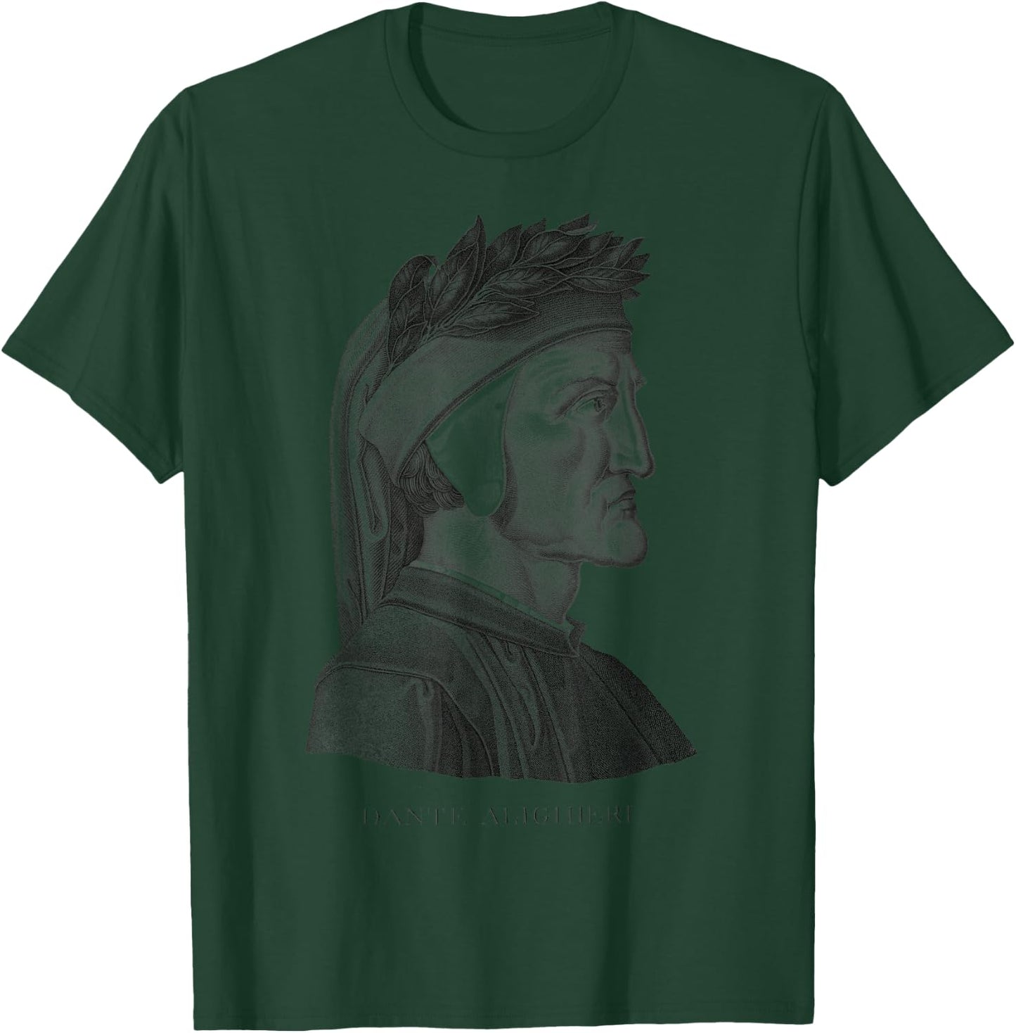 Dante Alighieri portrait Divine Comedy, Purgatory, Hell T-Shirt - T-Shirt | Forest