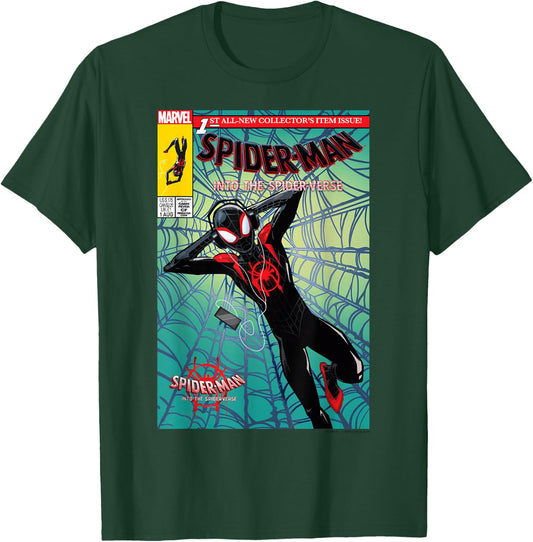 Marvel Spider-Man Classic Fit Collectors - Black, 100% Cotton T-Shirt - T-Shirt | Forest