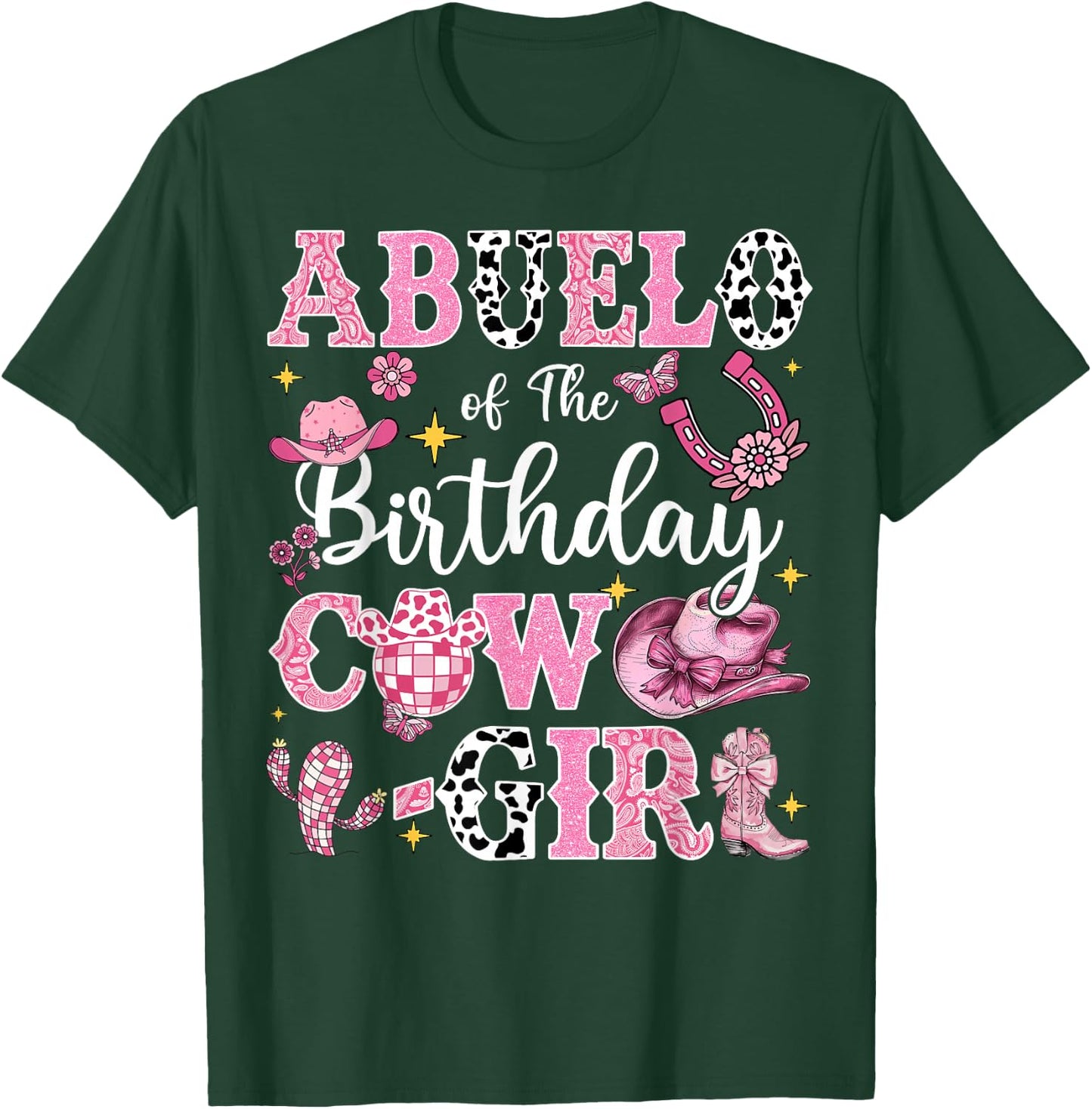 Abuelo Of The Birthday Cow-Girl Rodeo Abuelo Bday Party T-Shirt - T-Shirt | Forest
