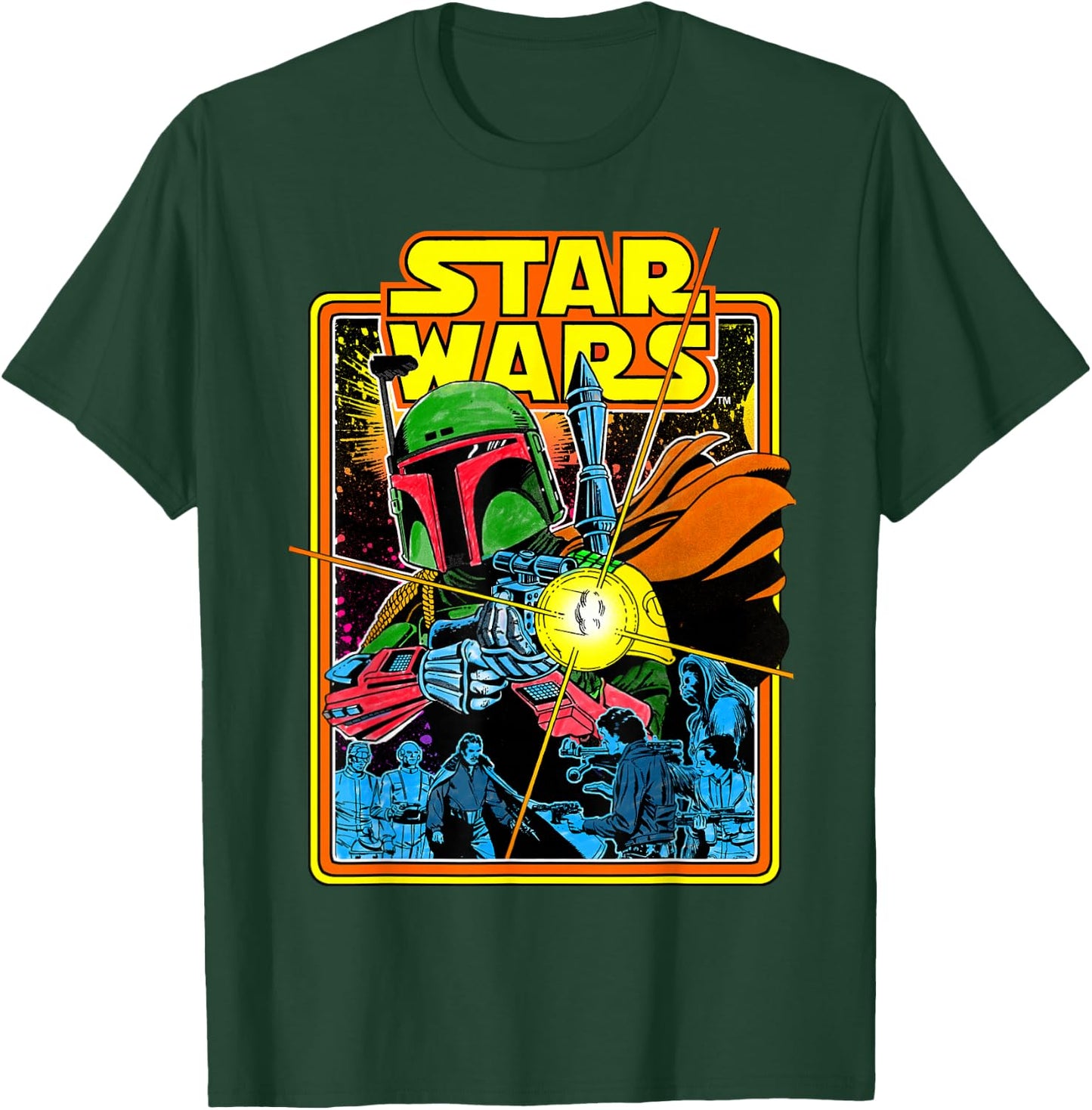 Star Wars Boba Fett Bounty Hunter Comic Book Cover T-Shirt - T-Shirt | Forest