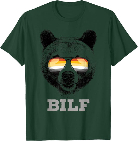 BILF Gay Bear Pride Daddy Grizzly Gift T-Shirt - T-Shirt | Forest