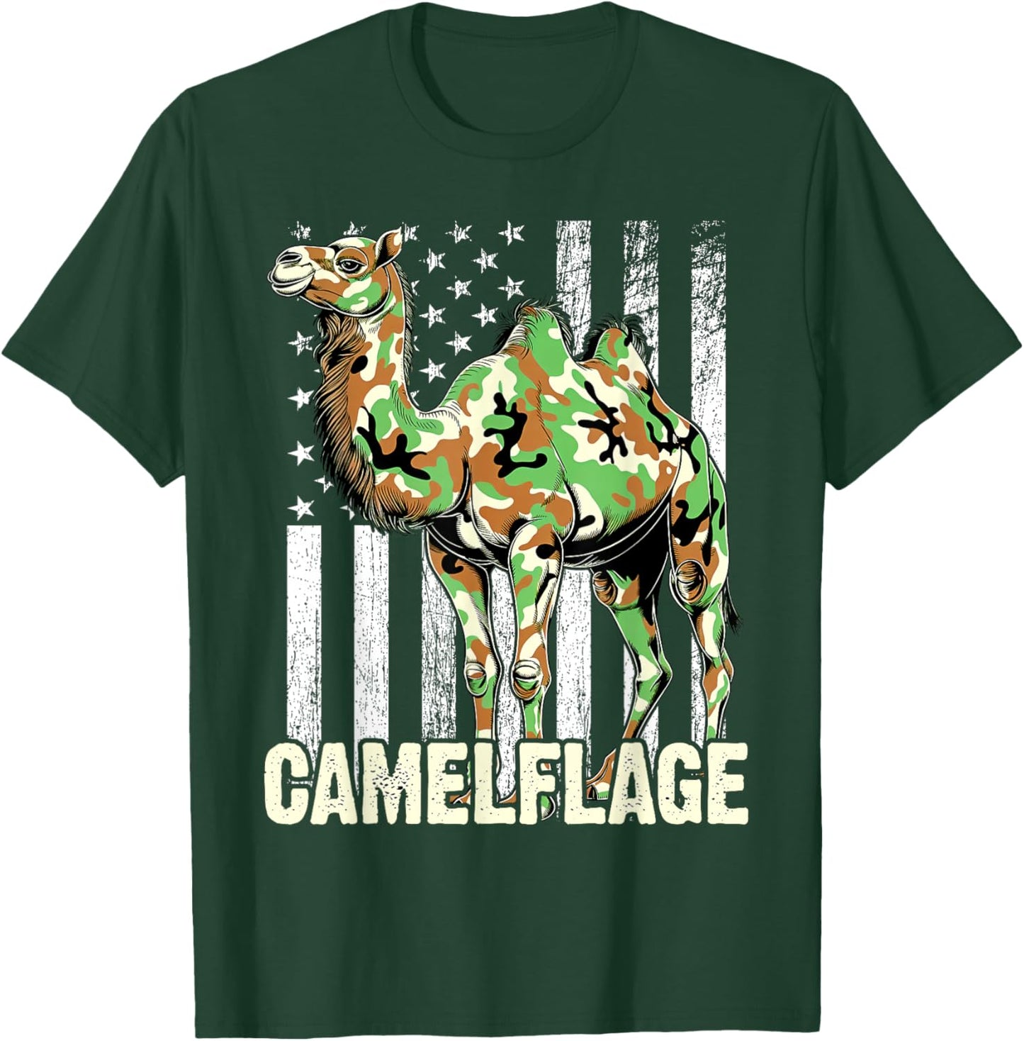 Funny Camel Zoo Animal Pun Camelflage Camo Meme Clothes T-Shirt - T-Shirt | Forest