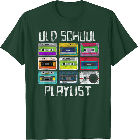 Cassette Tape Music Retro 80s Playlist T-Shirt - T-Shirt | Forest