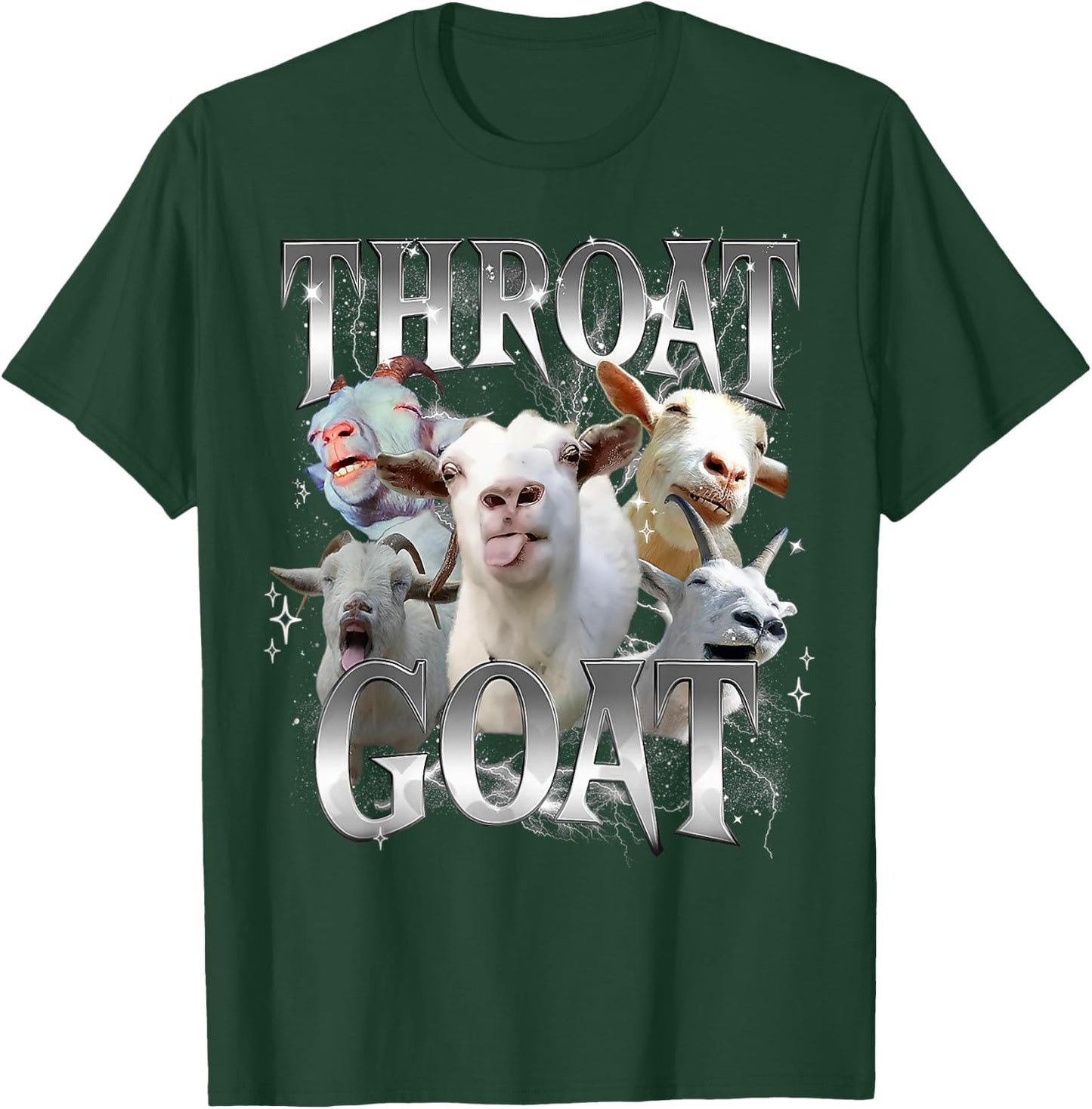 Throat Goat Funny Offensive Adult Humor Bootleg T-Shirt - T-Shirt | Forest