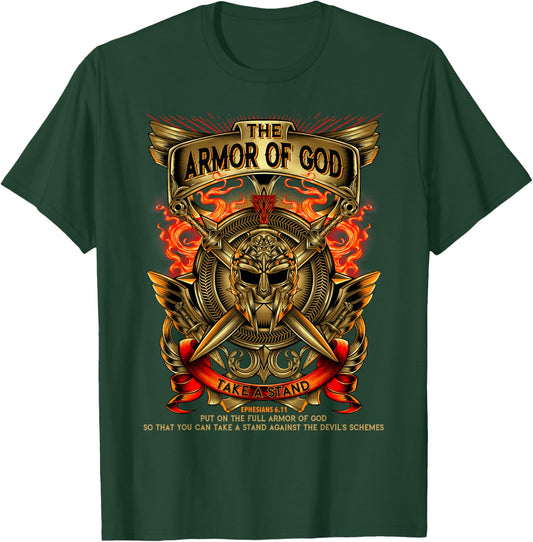 Armor Of God -Warrior Of Christ - Ephesians 6:11 T Shirt T-Shirt - T-Shirt | Forest