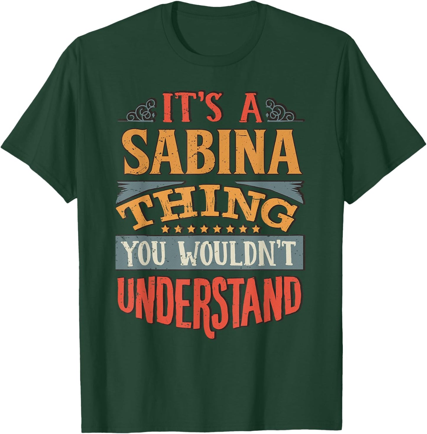 Sabina Name T-Shirt - T-Shirt | Forest