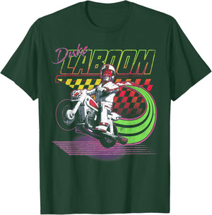 Disney Pixar Toy Story 4 Duke Caboom Neon Colors Poster T-Shirt - T-Shirt | Forest